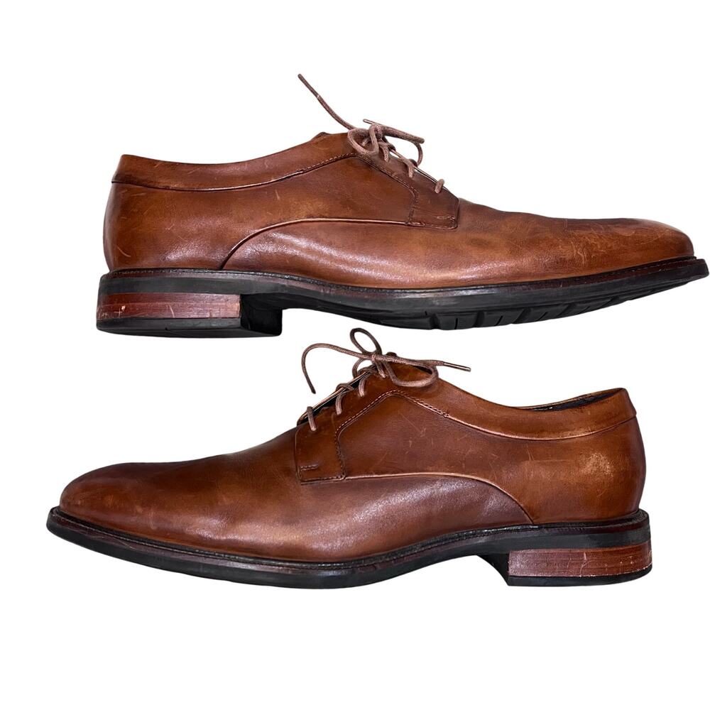 Cole Haan Hartsfield Plain Toe Leather Oxford Dress Shoes C26973 Tan 11.5M - Picture 4 of 7